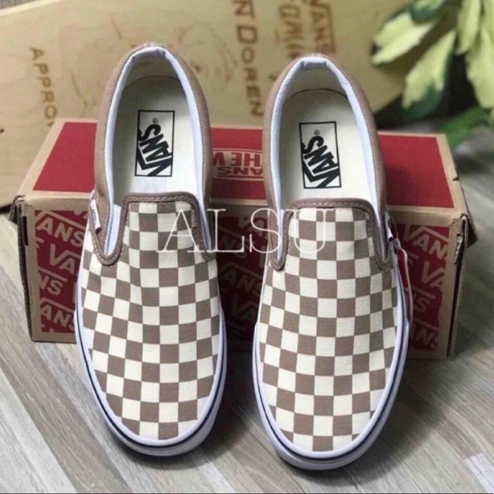 VANS Classic Slip On Tger Checkerboard ChocolatE W - Picture 8 of 8